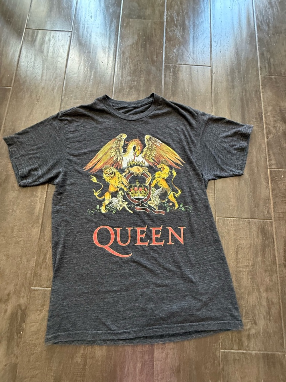 Retro Queen Band Concert Black Short Sleeve T-Shirt Size M